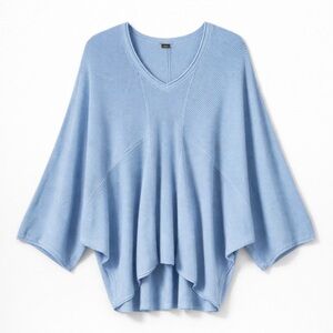 J Jill Oversized Sweater Large Indie Bohemian Coastal Loungewear Dolman Sleeves